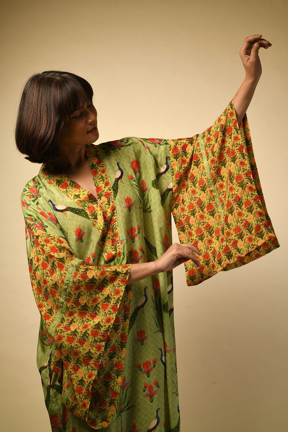 Thumbnail: Kaziranga Peacock Kaftan
