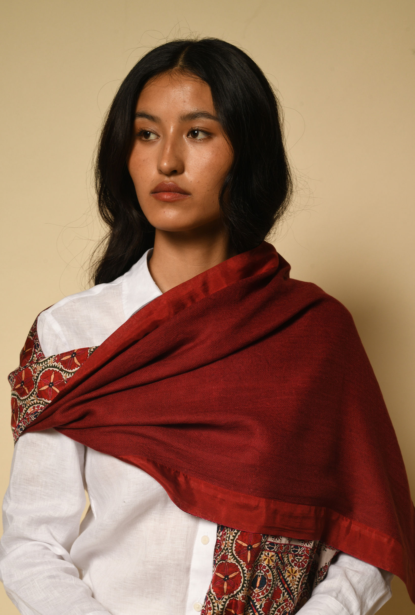 Samarkand Silk and Wool Stole