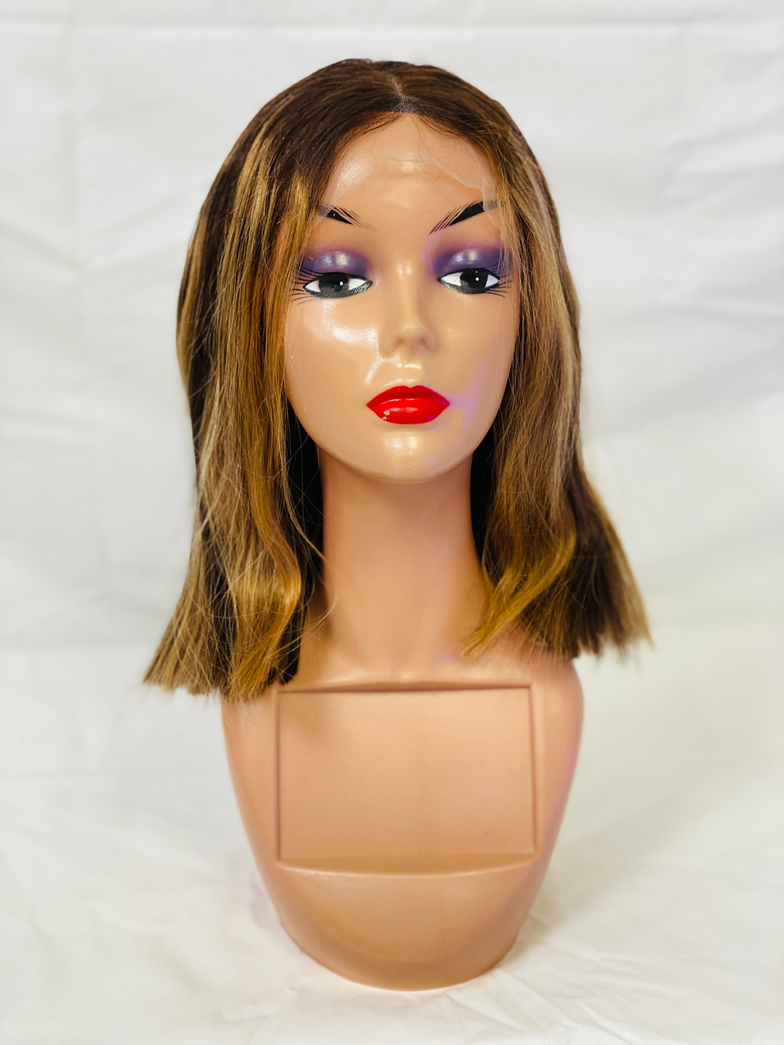 12 Inches Bob 5x5 Closure Color T1/27  Straight Hair.
