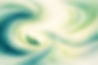 Decorative watercolor style illustration of a blue, green and cream colored swirl with a single leaf in the middle