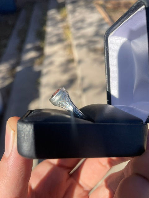Thumbnail: Tourmaline Ring Engraved size 11