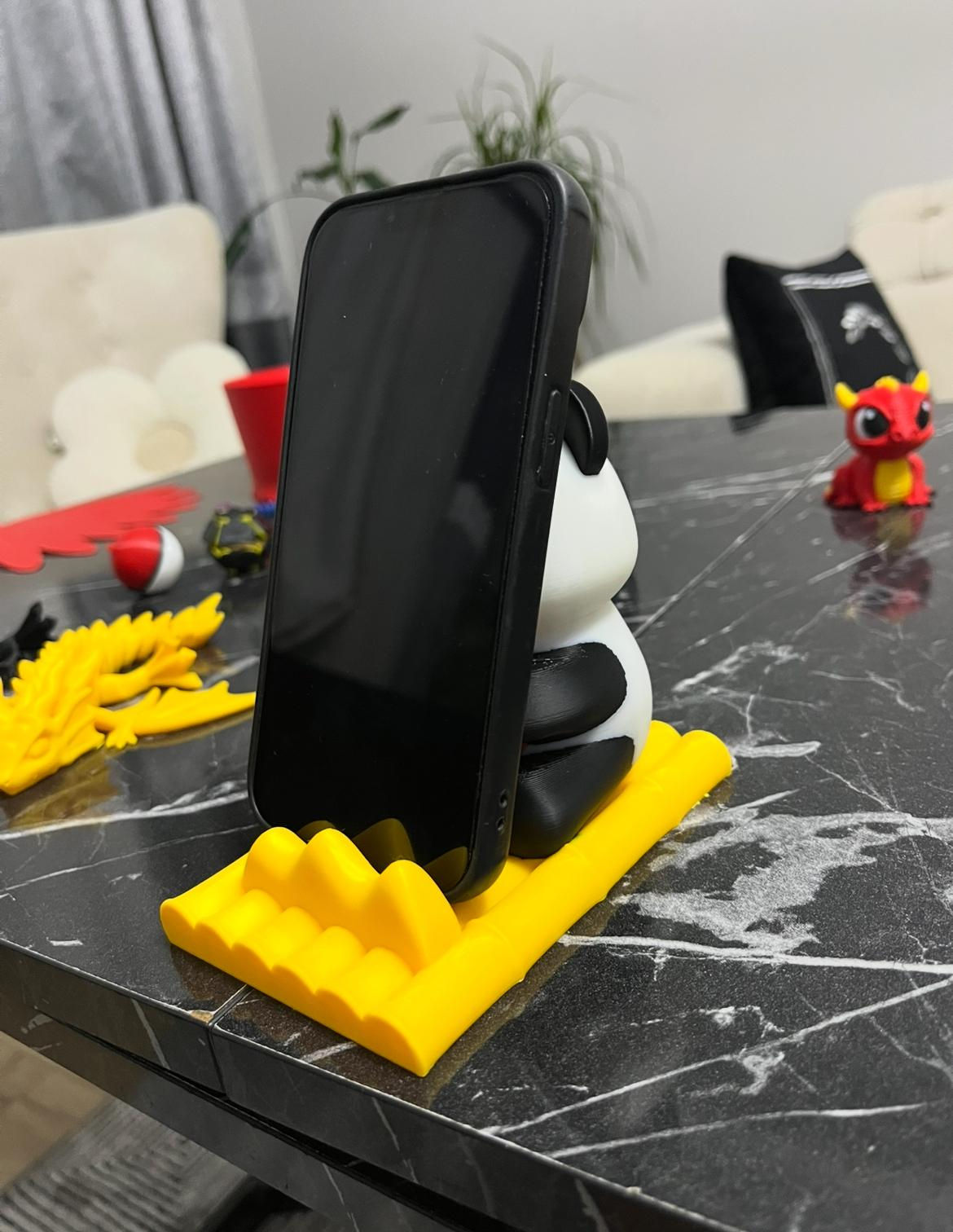 📱Shilania - PLA Filament Panda Telefon Tutacağı – 13×12 cm