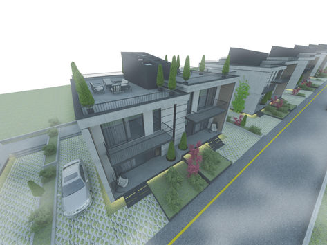 The image depicts "Vila Mtashi," a forthcoming living complex featuring 2-floor houses. Scheduled for completion in September 2024, the project showcases a contemporary approach to residential living. With its modern design and functionality, "Vila Mtashi" aims to provide a comfortable and inviting environment for its future residents.