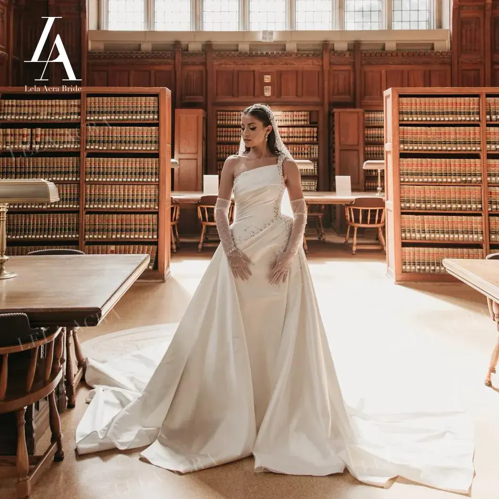 The Imperial Pearl-Embellished Satin Gown