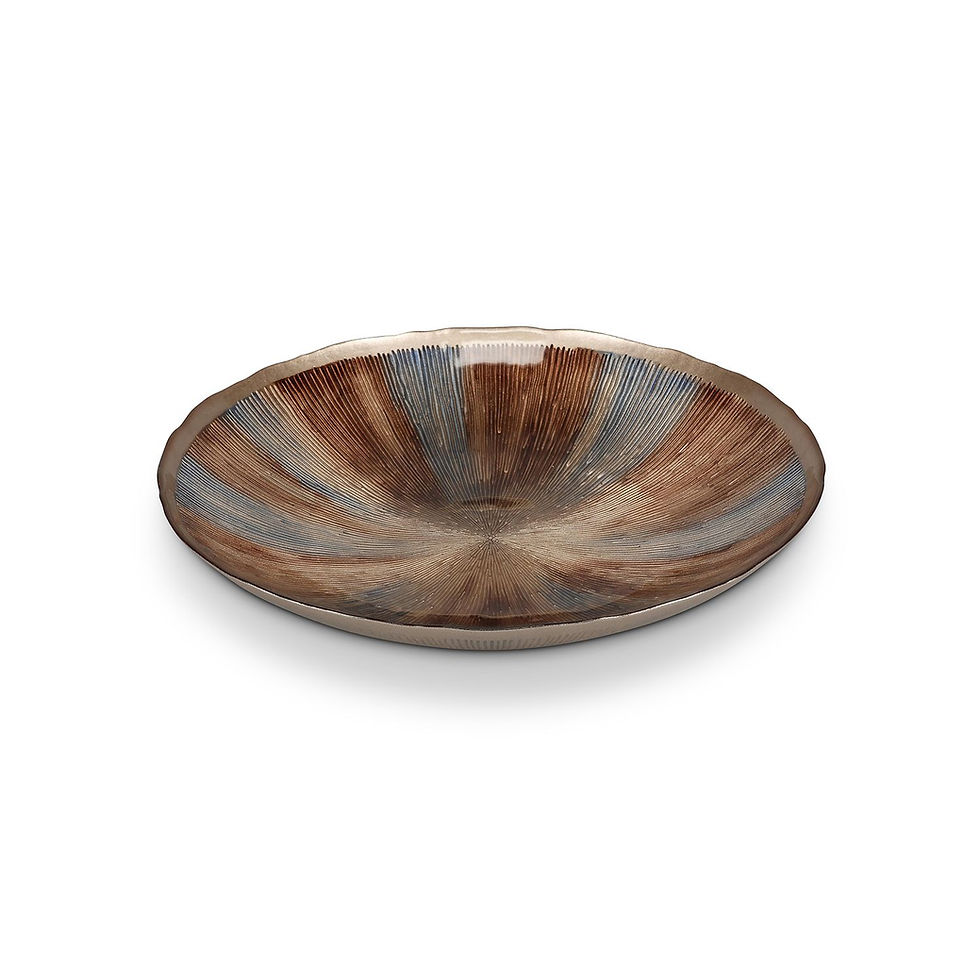 Thumbnail: Decorative dish 40xH6,5cm glass autumn Cosmo