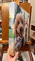 Commissioned painting on canvas with painted sides