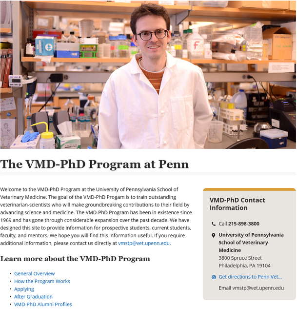 Infectious Disease VMD-PhD Training at UPENN