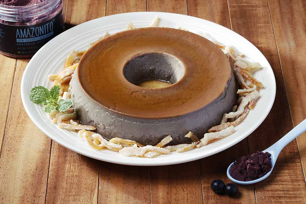 Pudim de Açaí com Laranja