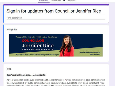 Sign in for Updates from Councillor Rice