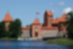 View of Trakai Castle across lake