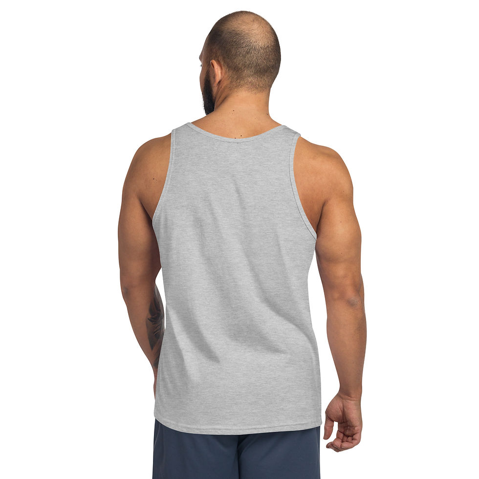 Thumbnail: grey colored Men's Tank Top back view
