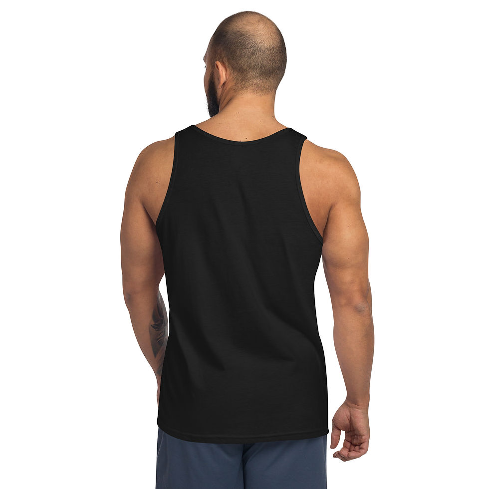 Thumbnail: backside of a black colored Men's Tank Top