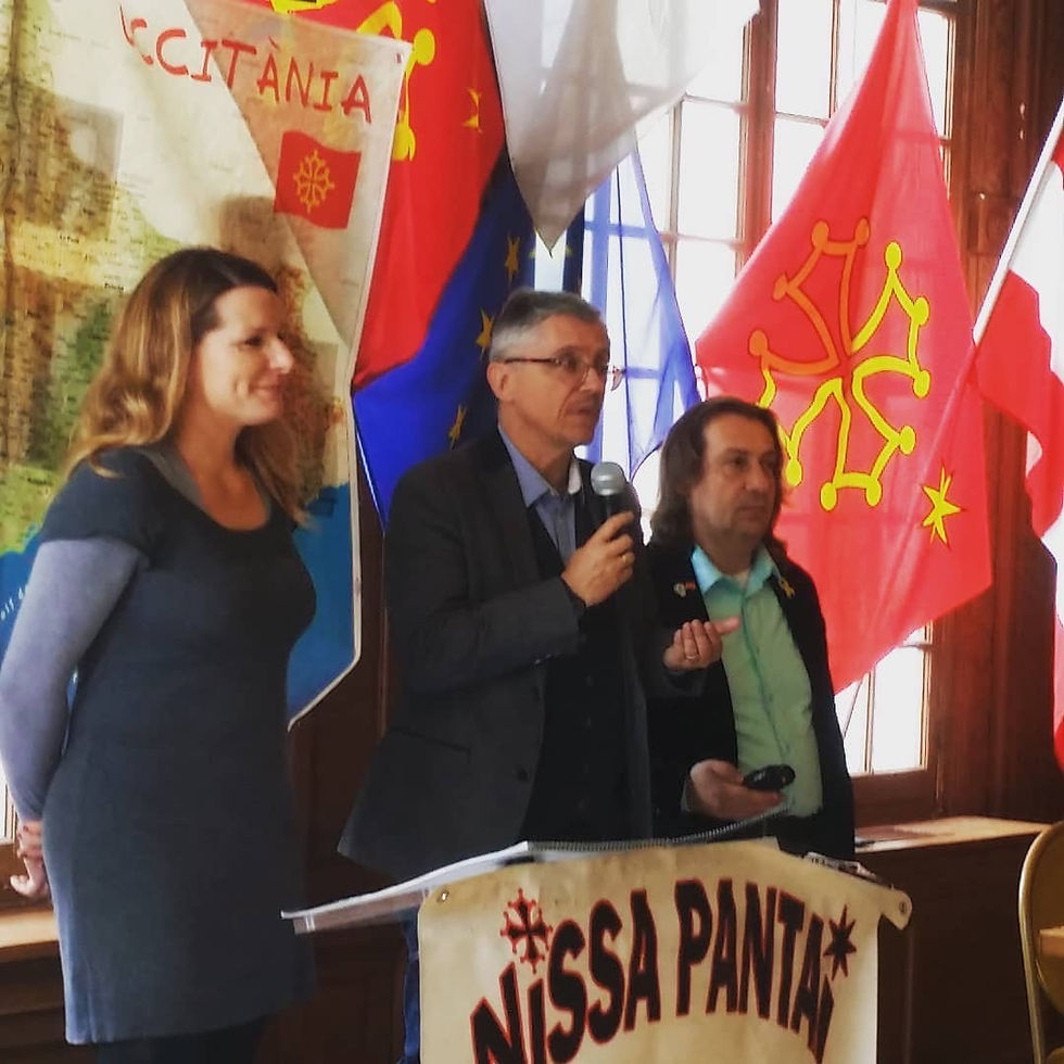 Zine avec Jean-Luc Gag, adjoint à Adjoint au Maire de Nice délégué à l'Education, au Livre, à la Lutte contre l'illettrisme et à l'Identité niçoise, et Cristòu Dauroure, Président de Nissa Pantaï