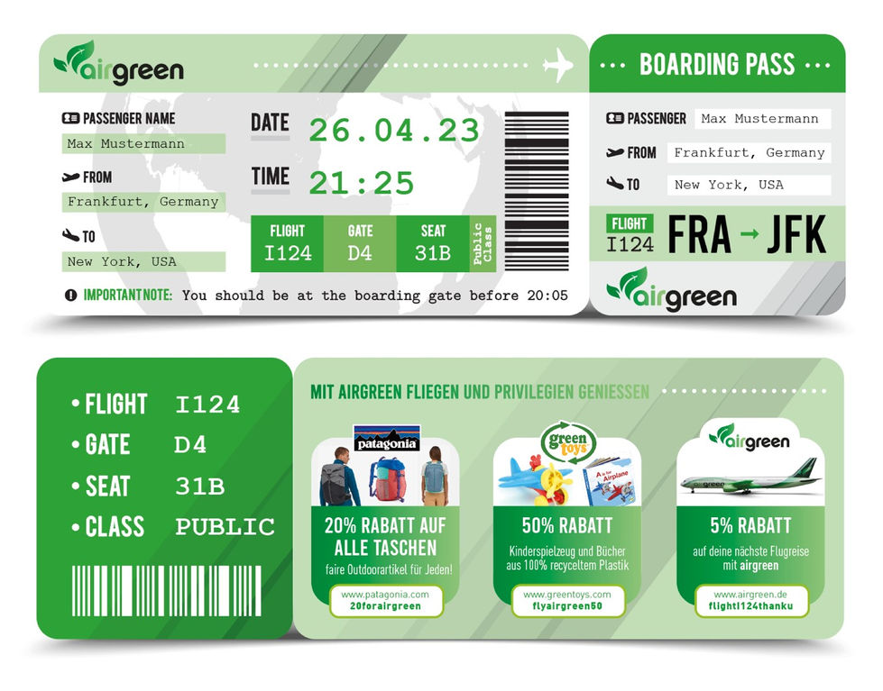 Boardingpass AirGreen