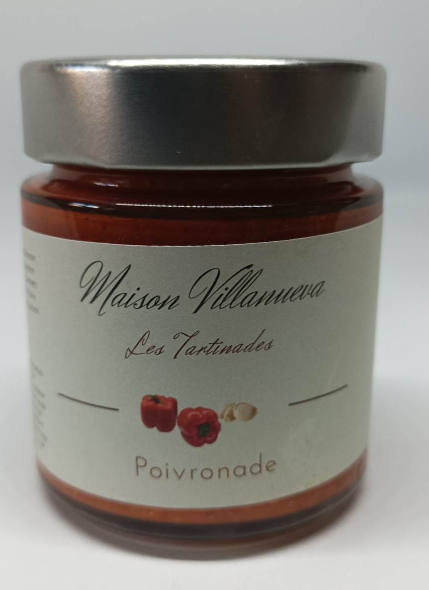 poivronnade  tartinade artisanal fait à  St Priest, près de Lyon Maison Villanueva