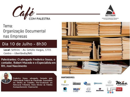 Organização Documental é tema do primeiro Café com Palestra de julho