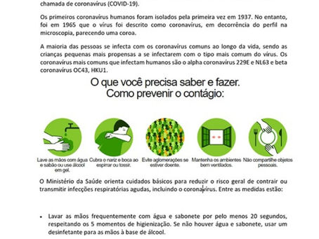 O que é o coronavírus e como prevenir?