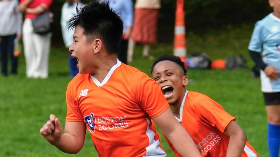 Thanks to a gift from the 1994 World Cup Legacy Fund, SCORES expanded to Boston in 1997. The Network now serves more than 30,000 young people across 13 North American cities. Photo: Boston SCORES.