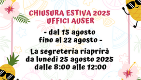 Chiusura estiva uffici Auser