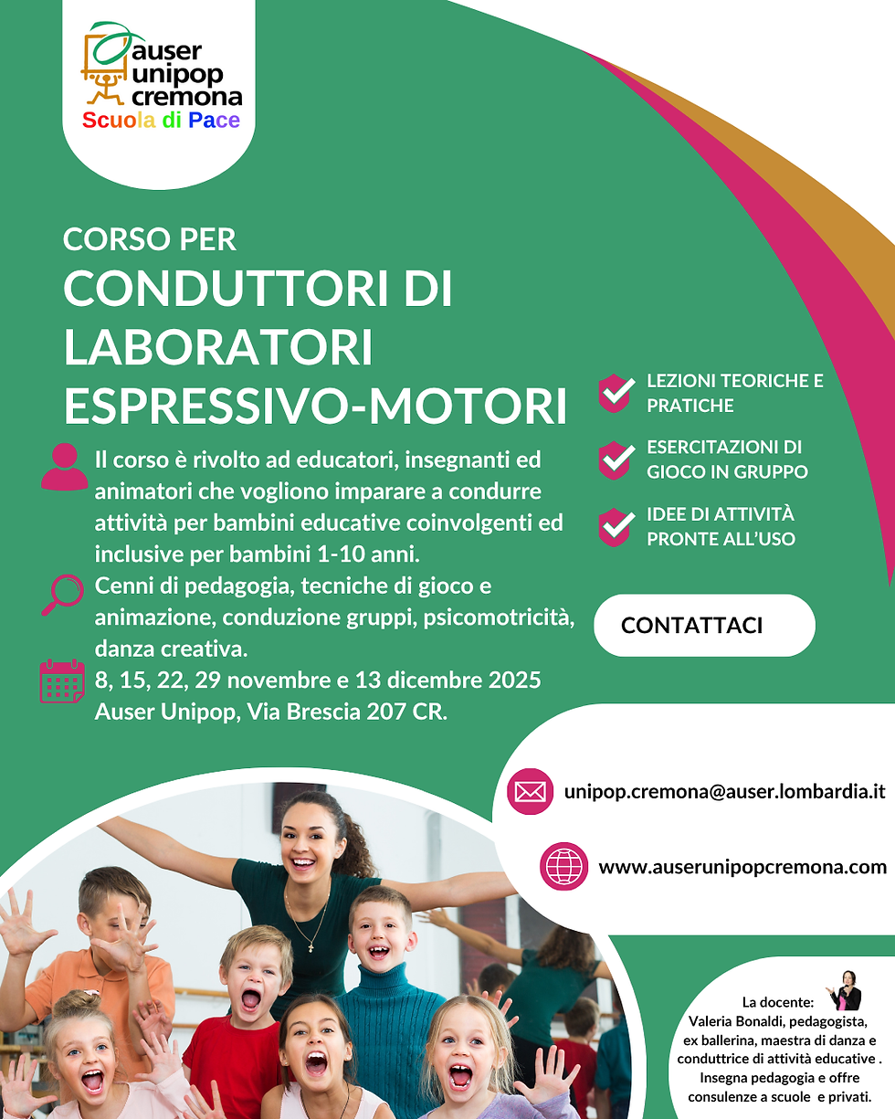 Corso per Conduttori di laboratori espressivo-motori