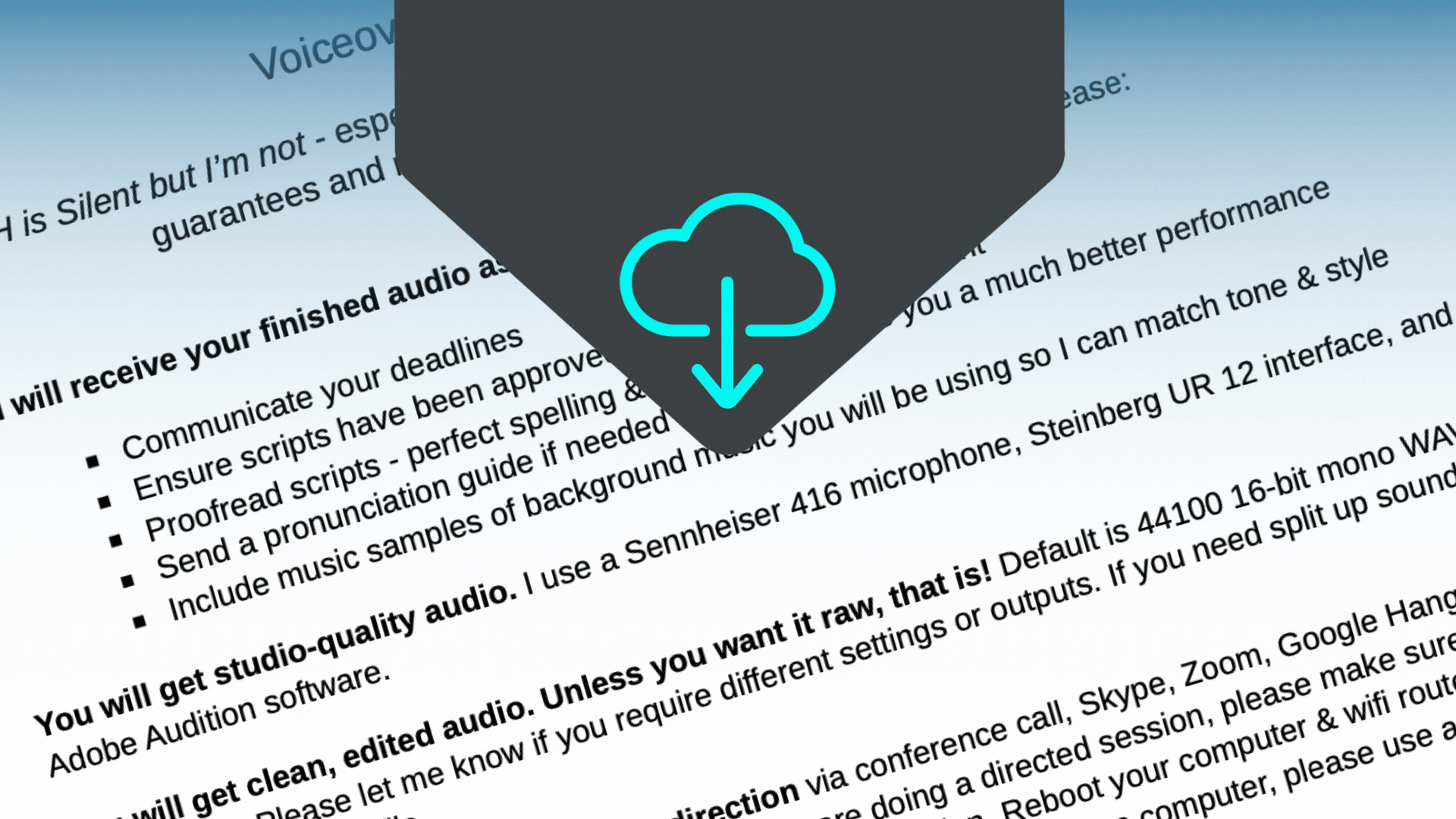 FREE Download: Voiceover Project Service Guarantee