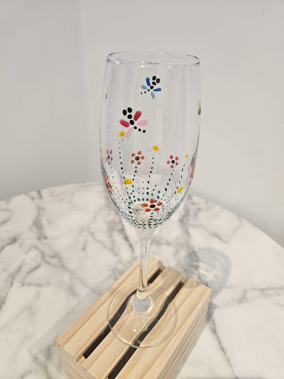 Thumbnail: The Flower Show - Hand Painted Prosecco Flute