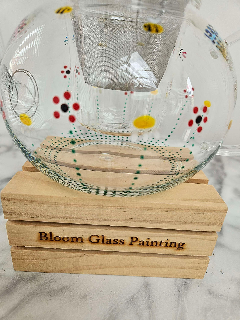Thumbnail: Hand Painted Teapot with Infuser 1100ml  - The Flower Show 