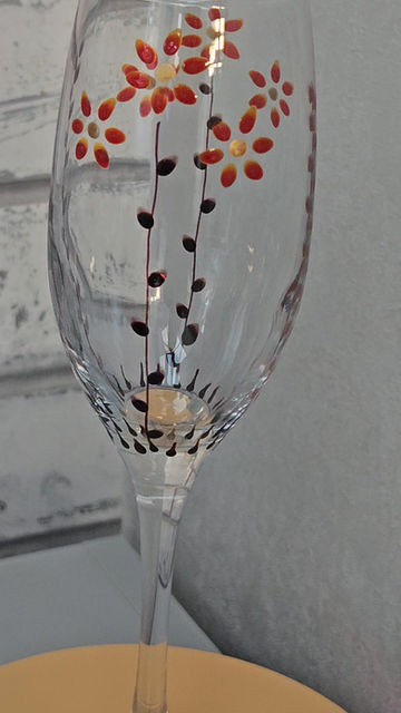 Thumbnail: Hand Painted Flute in Autumn Leaves 
