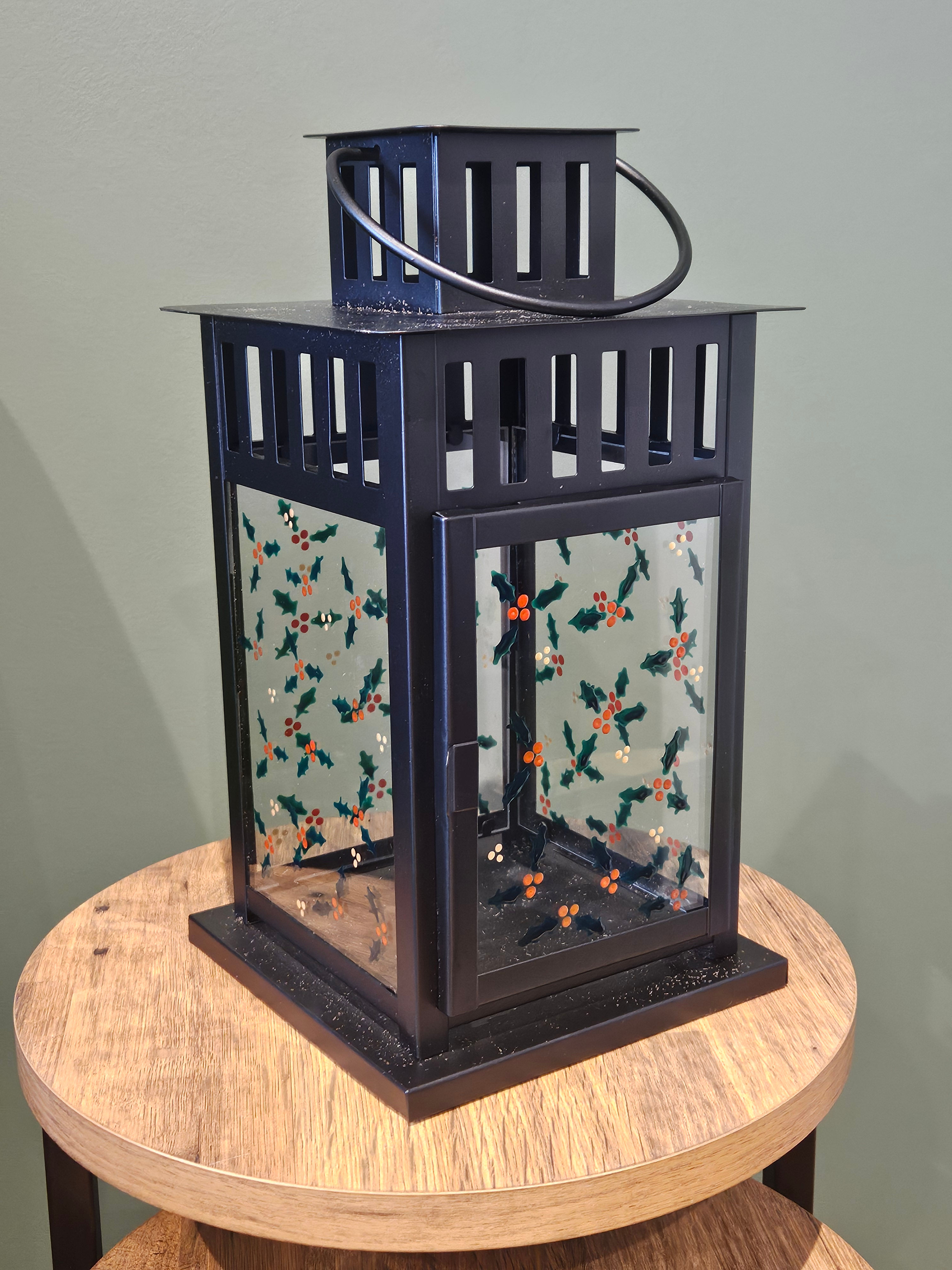 Large Holly Lantern 
