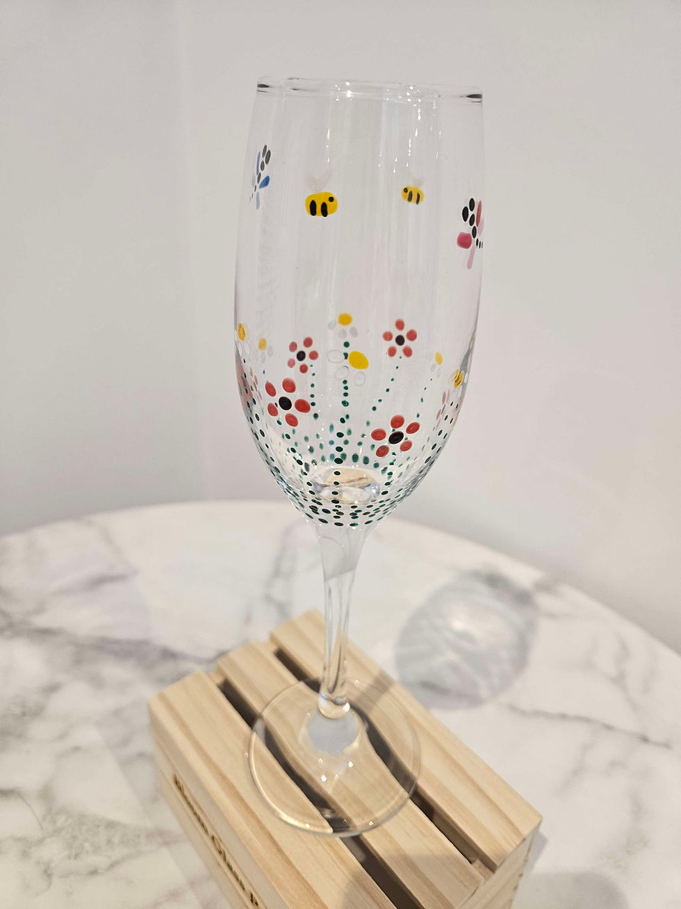 Thumbnail: The Flower Show - Hand Painted Prosecco Flute