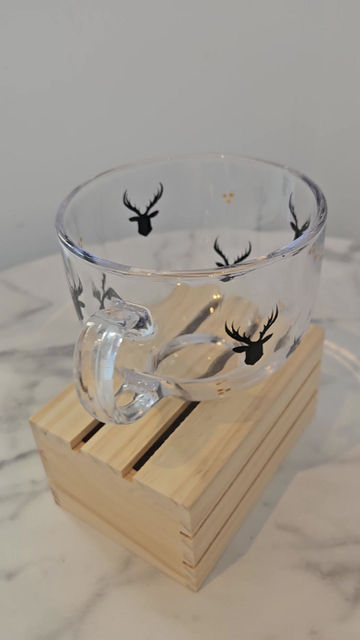 Thumbnail: Hand Painted Large Tea/Coffee Cup in the Somerset Stag Design 