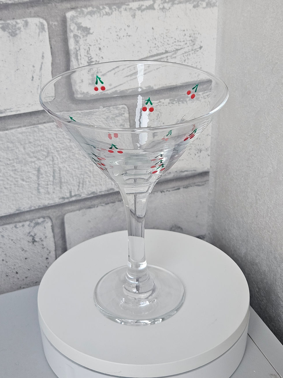 Thumbnail: Hand Painted Cocktail Glass in Cherry on Top