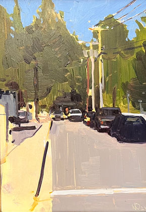 South Lane, oil 9x12 $600