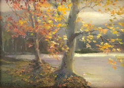 Autumn Leaves, oil 5x7 $495