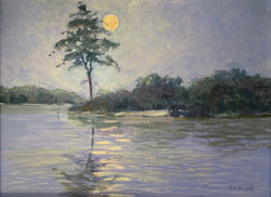 September Moon, oil 12x16 $1500