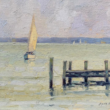 Breezy Day by Elise Phillips, oil 8x8 $795