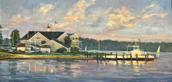Sunrise in Oxford, oil 12x24 $2700