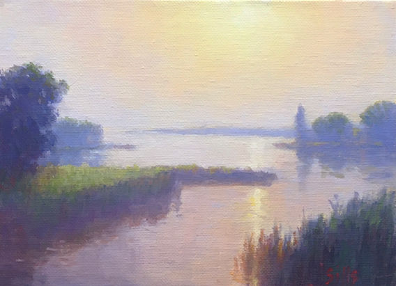 Morning Light by John Brandon Sills, oil 6x8 $795
