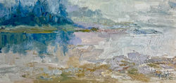 Foggy Morning, oil 6x12 $600