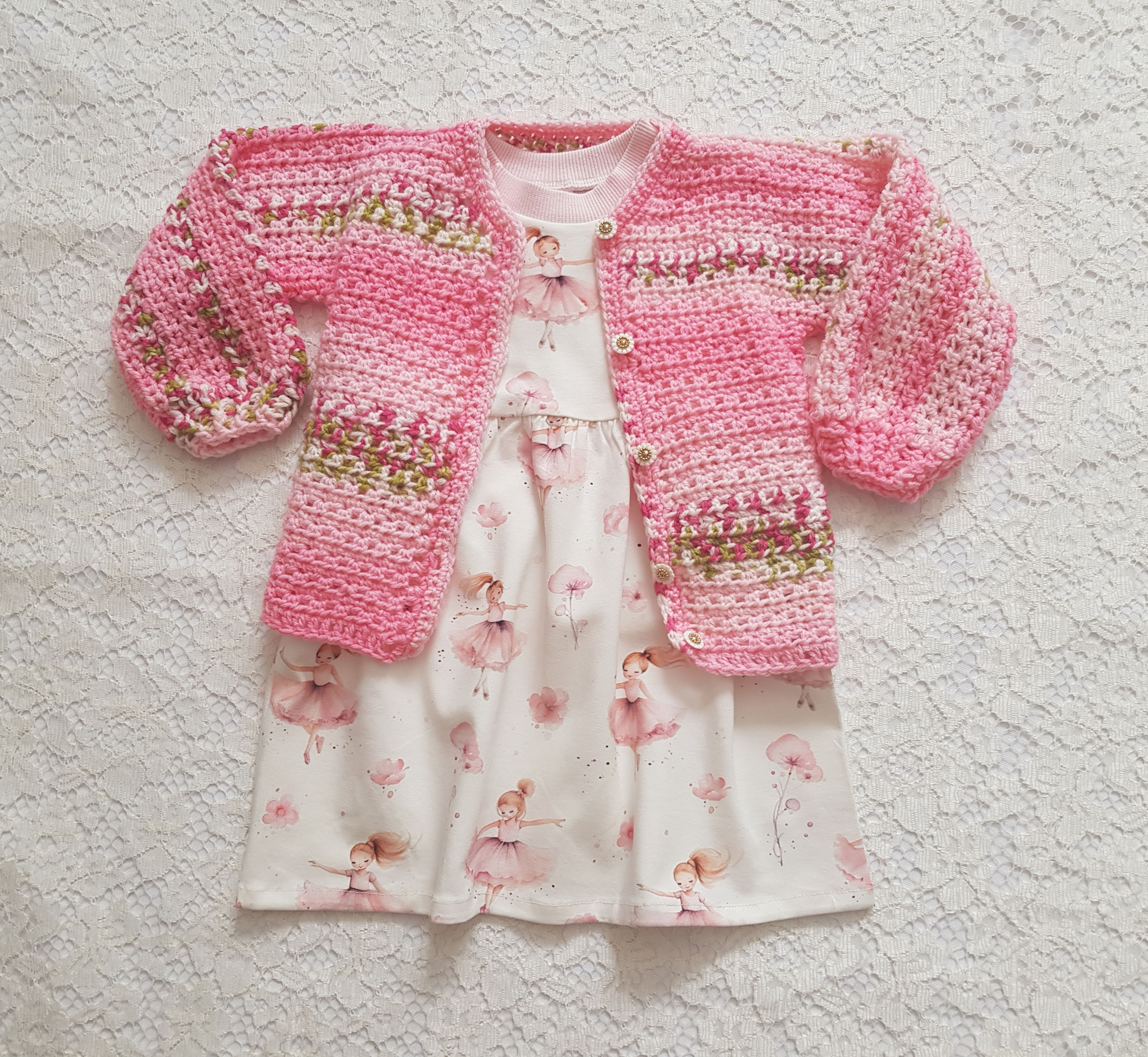 Pink cardigan