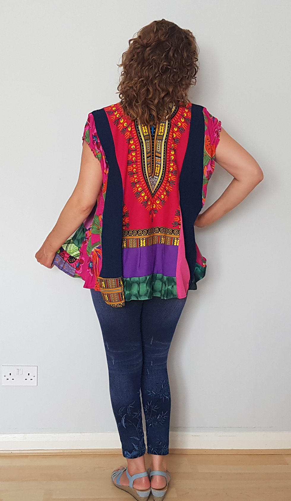 Thumbnail: Upcycled ethnic red top