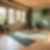 large yoga studio with calming nuetrals and foliage green yoga mats.jpg