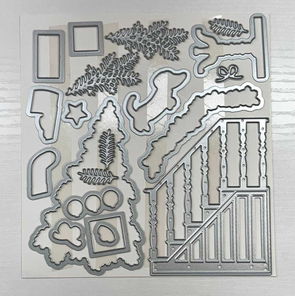Thumbnail: Ready For Christmas Photopolymer Stamp Set & Christmas Staircase Dies - Retired
