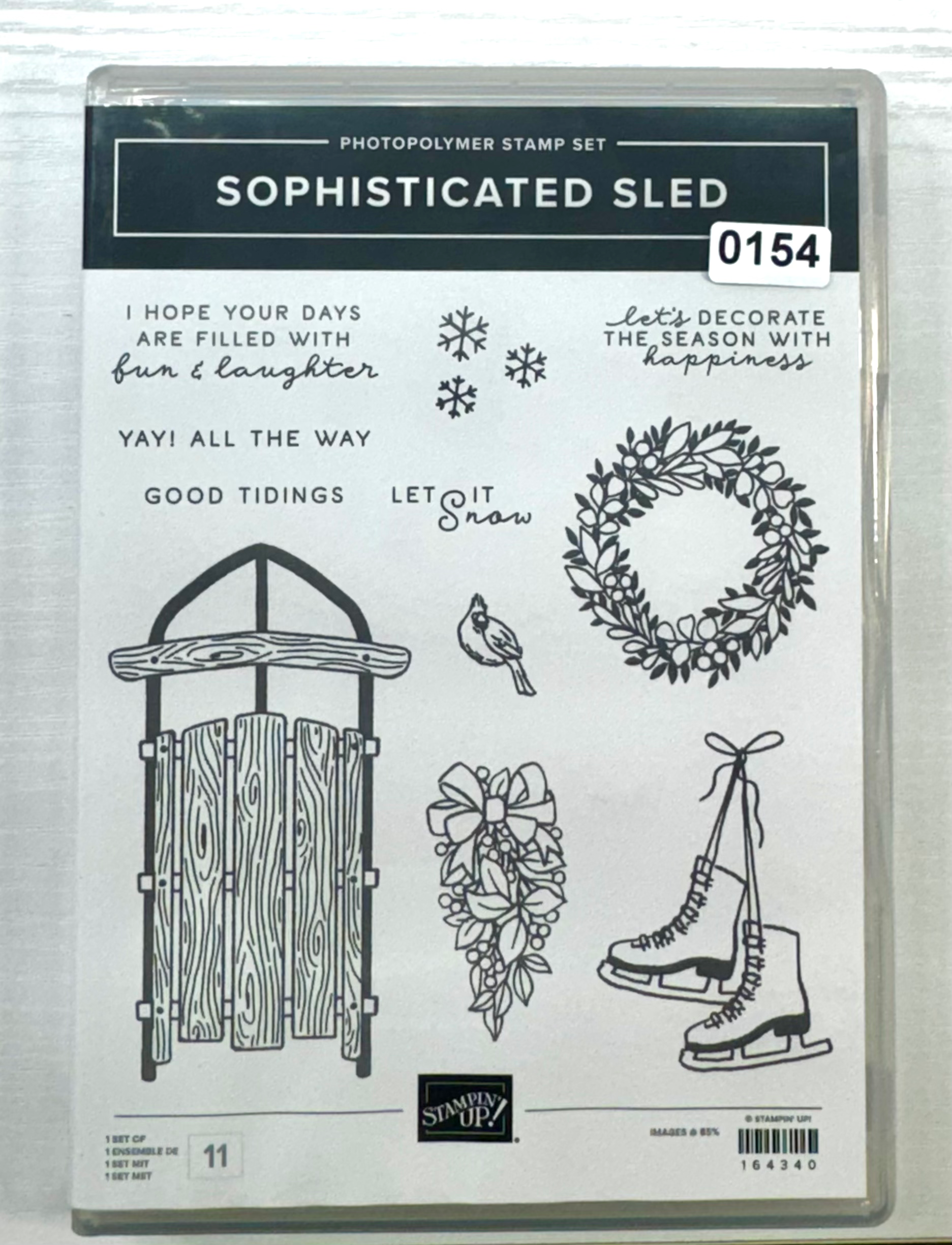 Sophisticated Sled Photopolymer Stamp Set & Dies - Retired