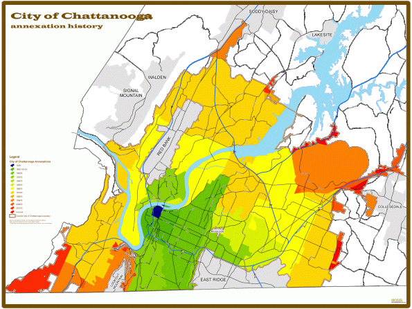 FOH Releases Historical City of Chattanooga Annexation Map