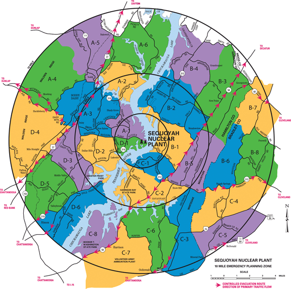 Nuclear Evacuation Map