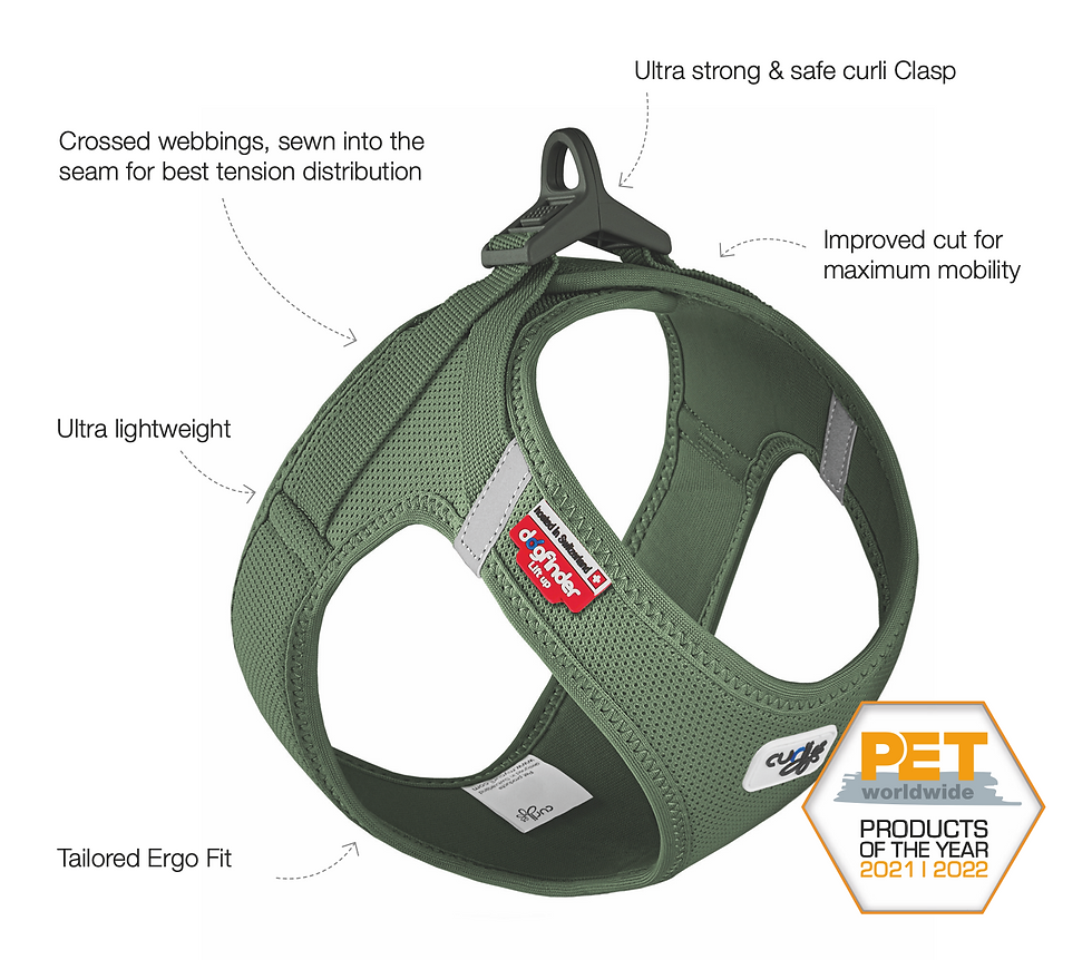 Curli Vest Harness Curli-Clasp Air-Mesh Info