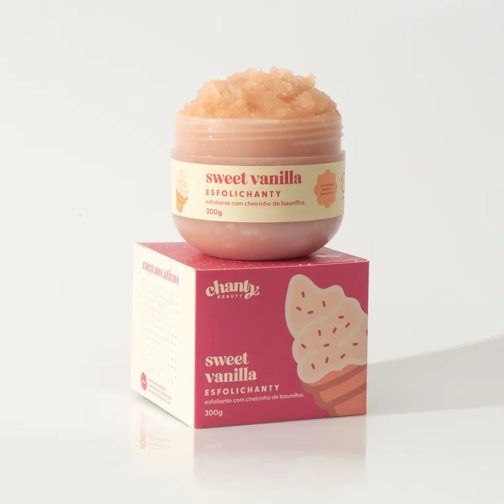Esfoliante Sweet Vanilla Chanty Beauty: esfoliação suave com baunilha e canela
