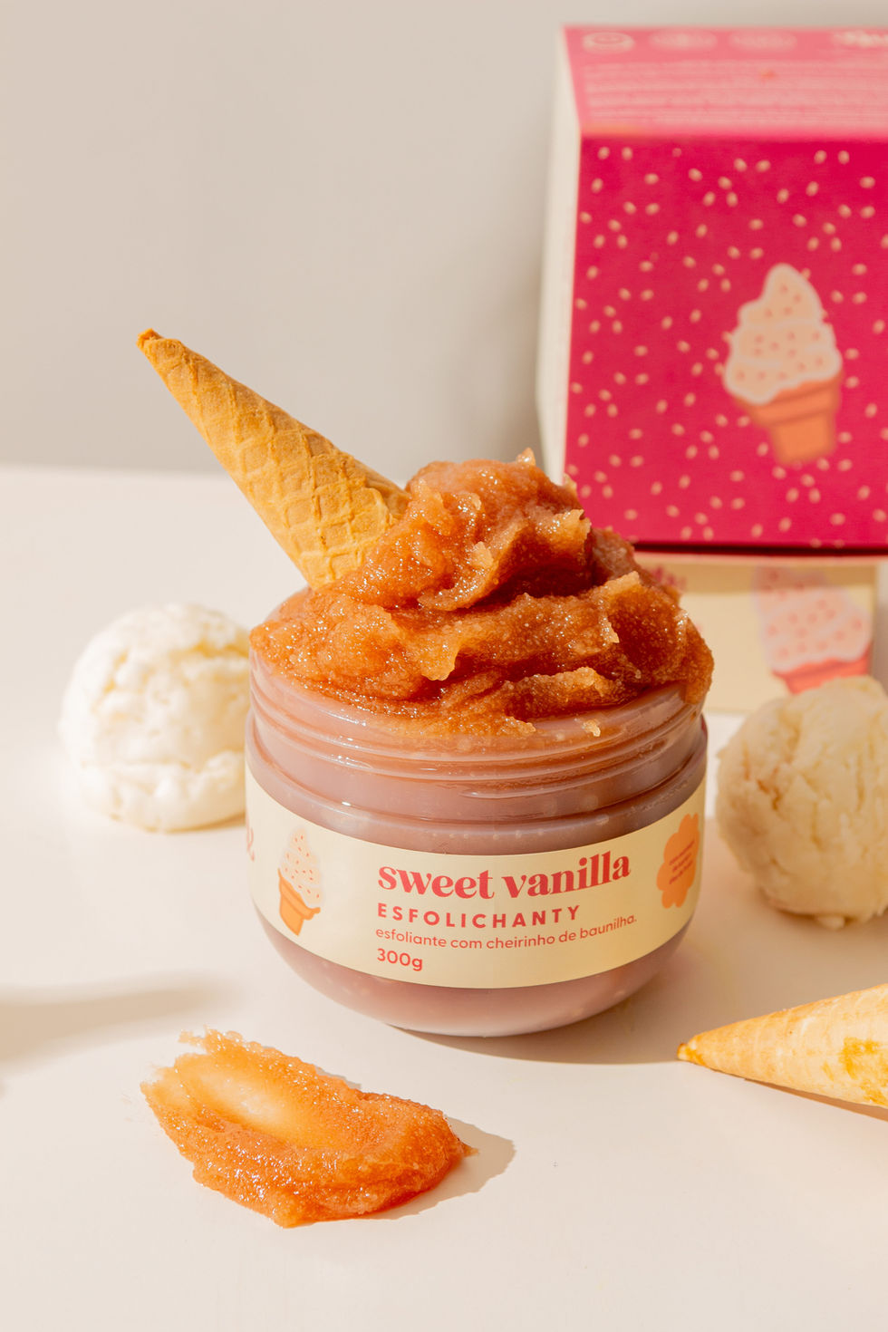 Esfoliante 'Sweet Vanilla' Chanty Beauty: esfoliação cremosa com baunilha e canela