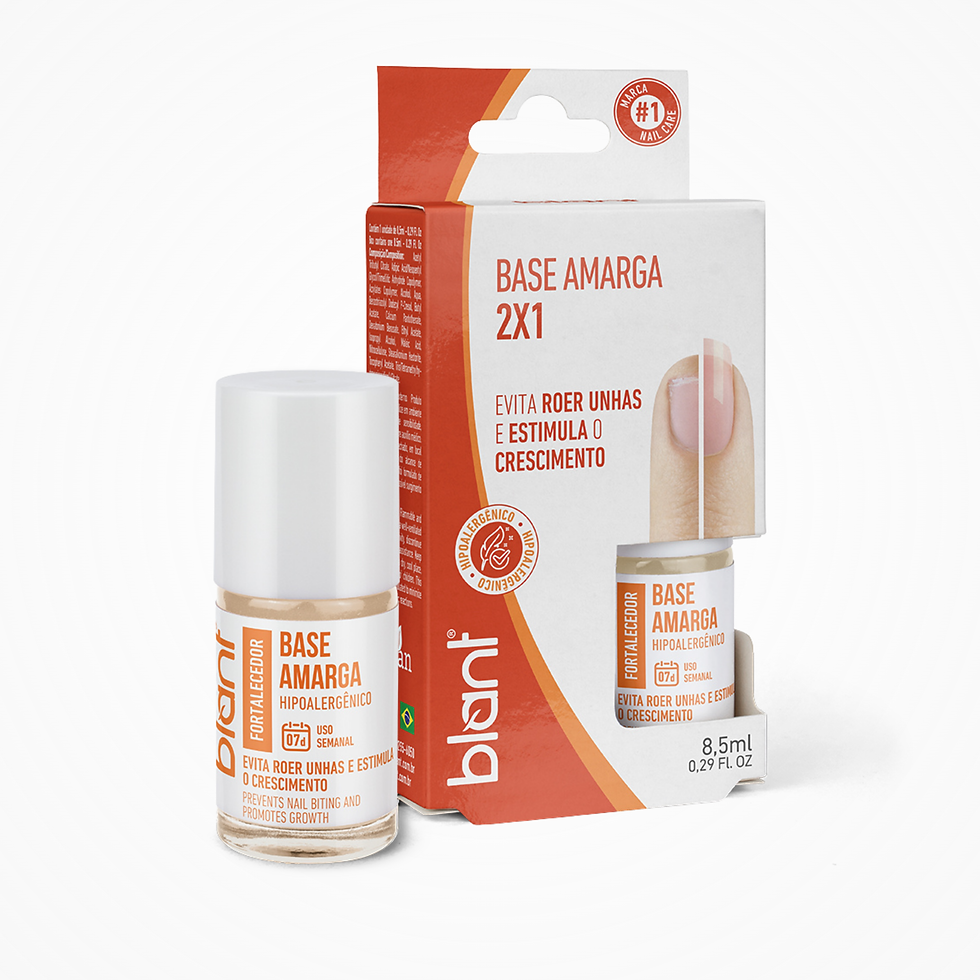 Base fortalecedora Blant amarga 2x1 anti roer unhas 8,5ml, evita roer unhas e crescimento.